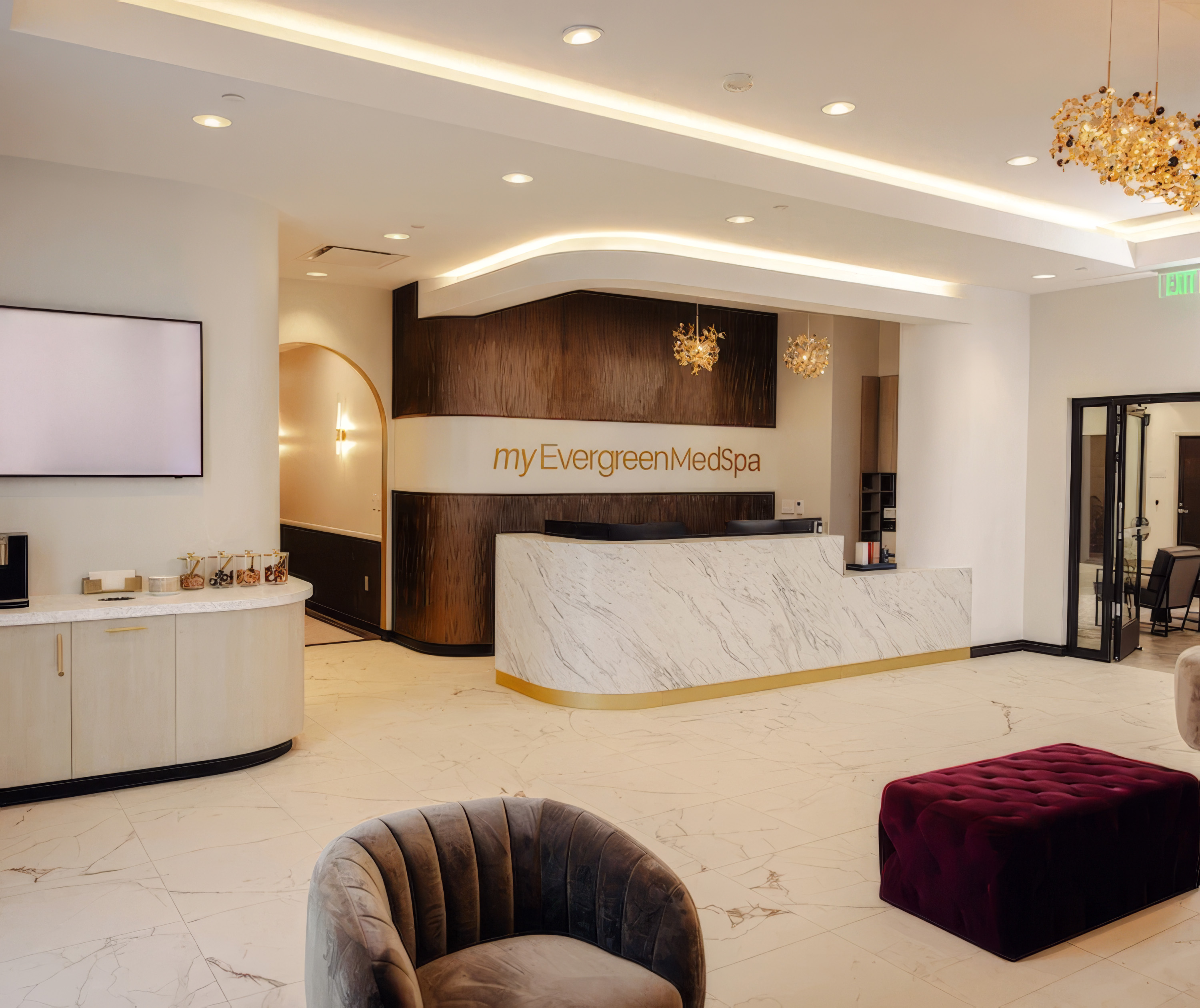 The myEvergreen MedSpa reception lobby