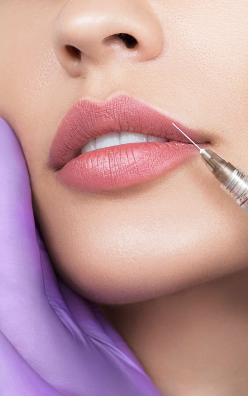 young woman getting dermal fillers at med spa