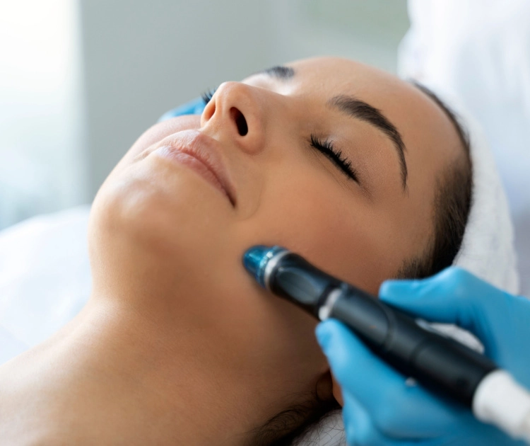 patient getting a hydrafacial at med spa