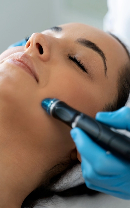 patient getting a hydrafacial at med spa