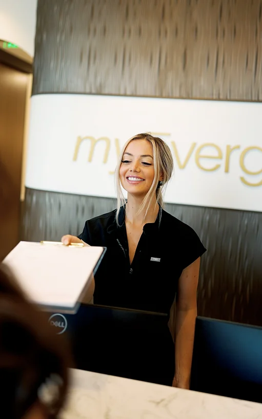 friendly front desk staff at my everygreen medspa