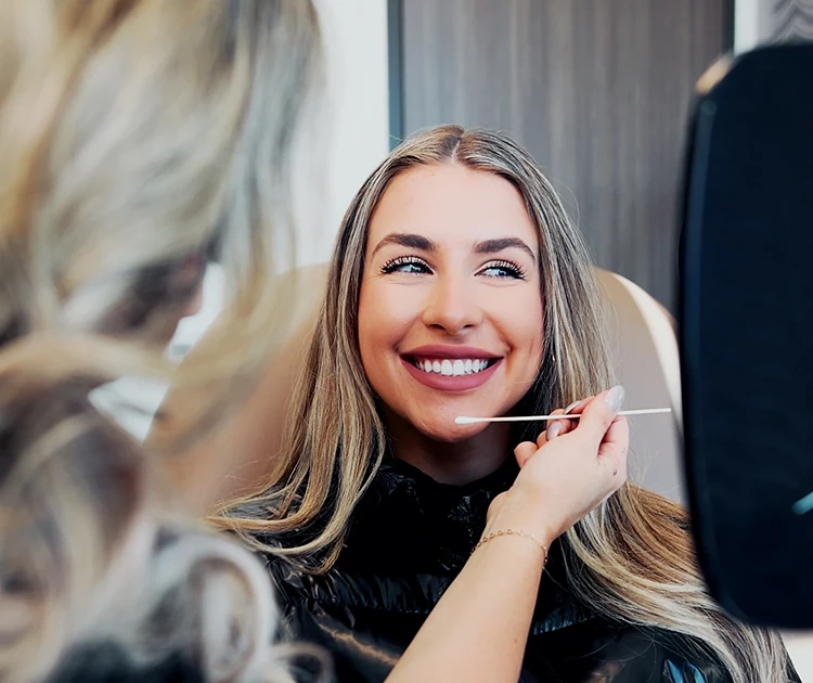 beautiful woman receiving treatment for face-mobile